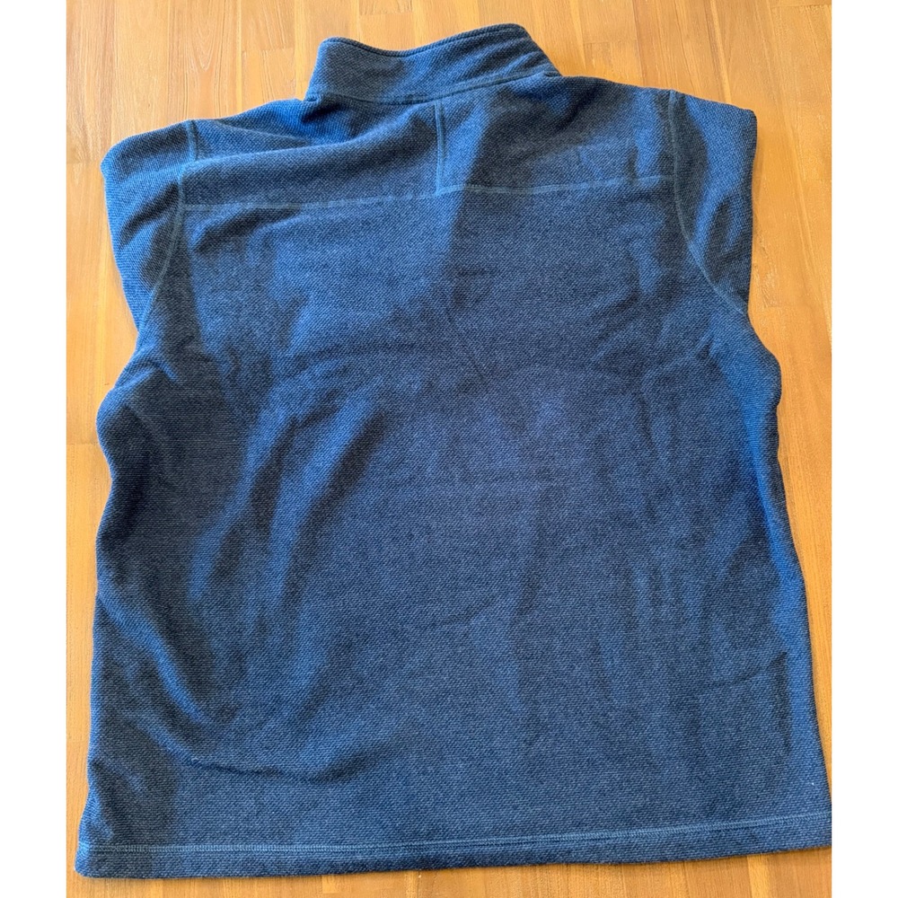 The North Face Mens‎ XXL Blue Textured Fleece Quarter Zip Pullover Sweater